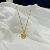 Stainless Steel Gold Plated Anti Tarnish Pendant with chain