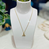 Stainless Steel Gold Plated Anti Tarnish Pendant with chain