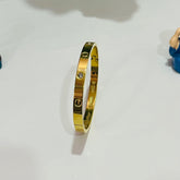 Stainless Steel Gold Plated Stainless Steel Anti Tarnish Nail Bracelet For Women