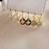 3 Pairs Combo Latest Stylish Design gold Earrings For Women And Girls
