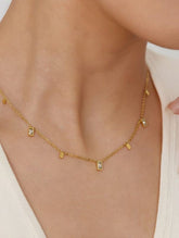 Gold Plated Stainless Steel Anti Tarnish Gold-Toned Geometric Necklace For Women