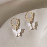 Stainless Steel Gold Plated Butterfly earrings