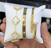 Aesthetic Luxury Bracelet Set / 18K Gold Plated